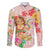 Aloha Hawaii Family Matching Off The Shoulder Long Sleeve Dress and Hawaiian Shirt Kawaii Mele Kalikimaka - Pastel Fever