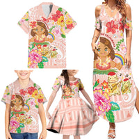 Aloha Hawaii Family Matching Summer Maxi Dress and Hawaiian Shirt Kawaii Mele Kalikimaka - Pastel Fever LT7 - Polynesian Pride