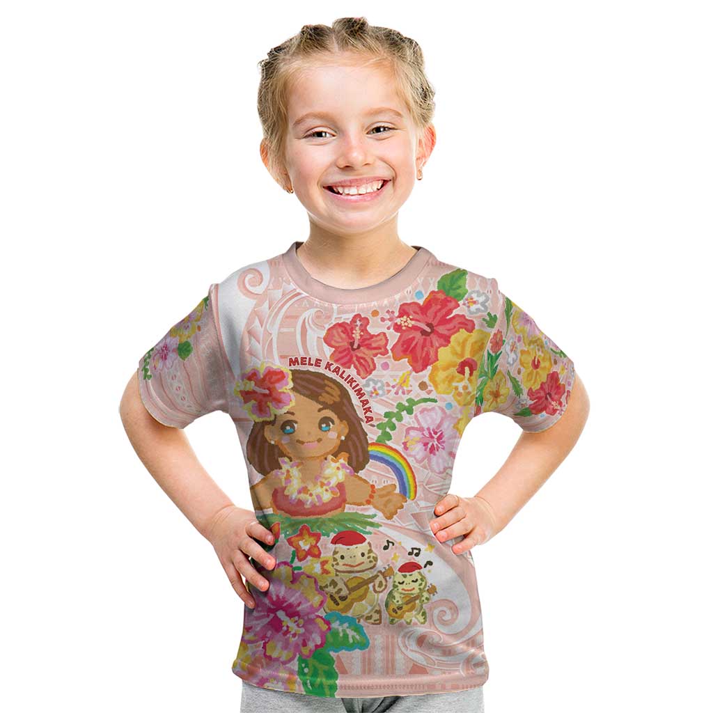 Aloha Hawaii Kid T Shirt Kawaii Mele Kalikimaka - Pastel Fever