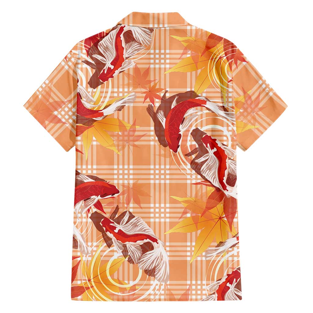 Orange Palaka Hawaii Aloha Hawaiian Shirt Koi Pond Mix Japanese Maple - Polynesian Pride