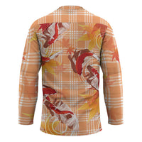 Orange Palaka Hawaii Aloha Hockey Jersey Koi Pond Mix Japanese Maple LT7 - Polynesian Pride