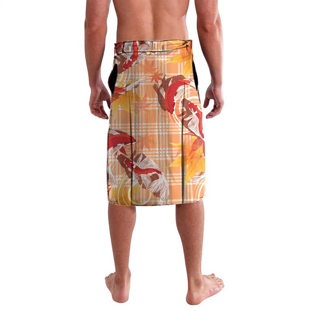 Orange Palaka Hawaii Aloha Lavalava Koi Pond Mix Japanese Maple - Polynesian Pride