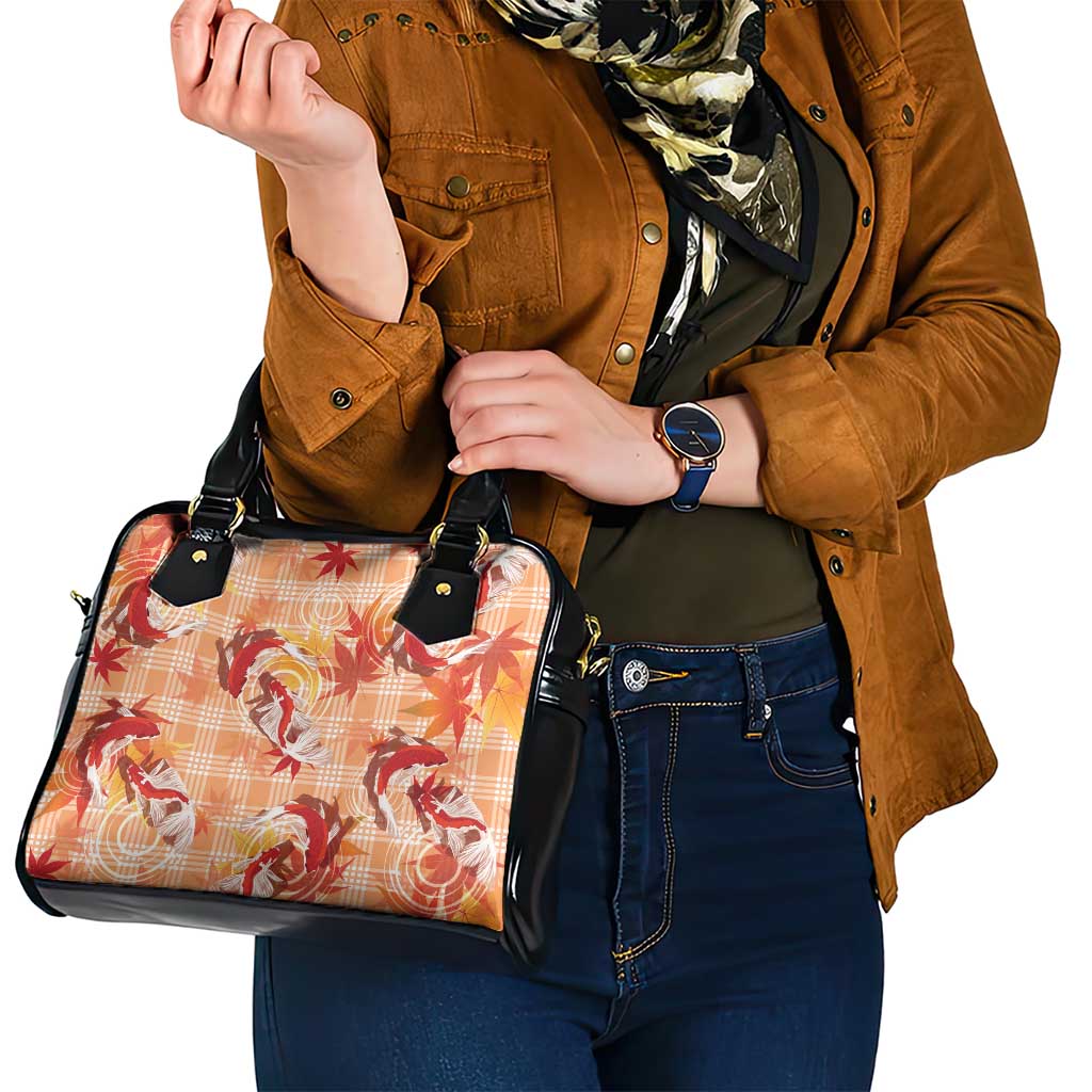 Orange Palaka Hawaii Aloha Shoulder Handbag Koi Pond Mix Japanese Maple - Polynesian Pride