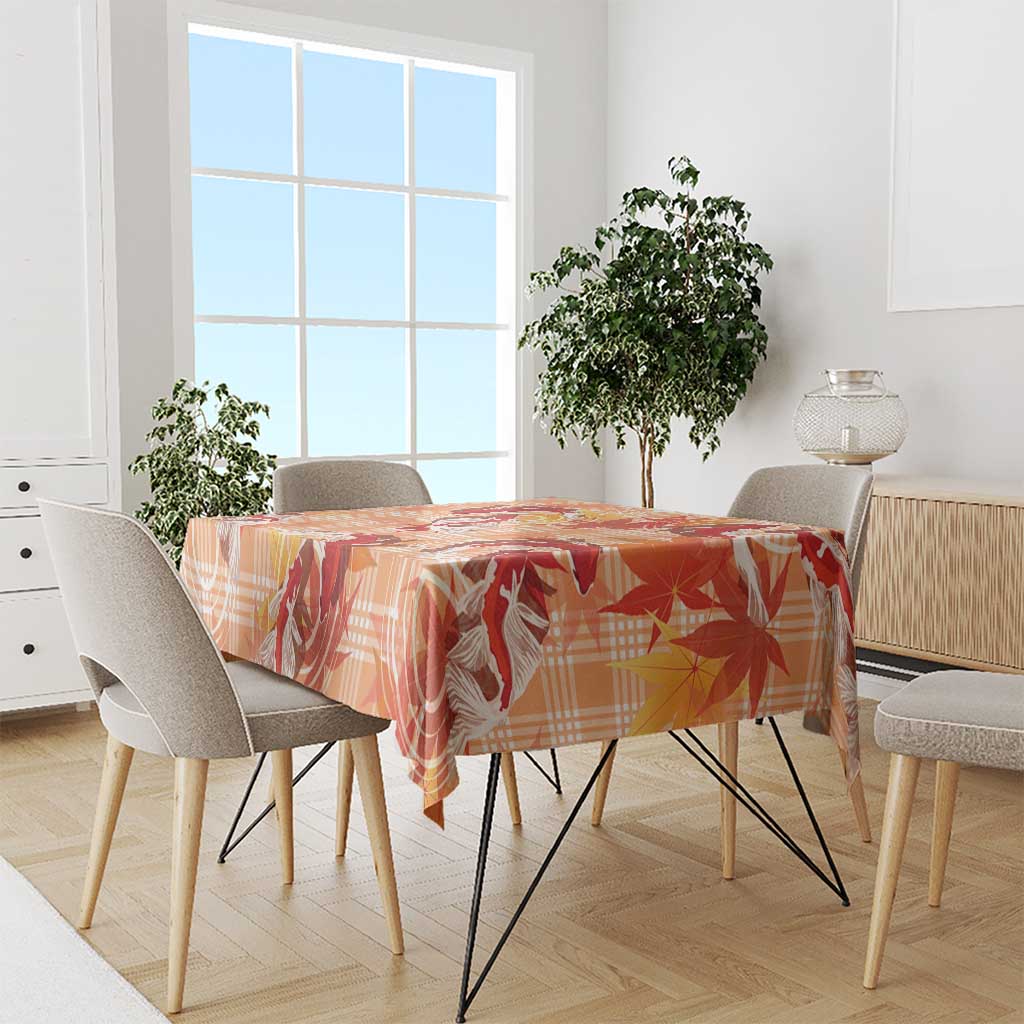 Orange Palaka Hawaii Aloha Tablecloth Koi Pond Mix Japanese Maple - Polynesian Pride