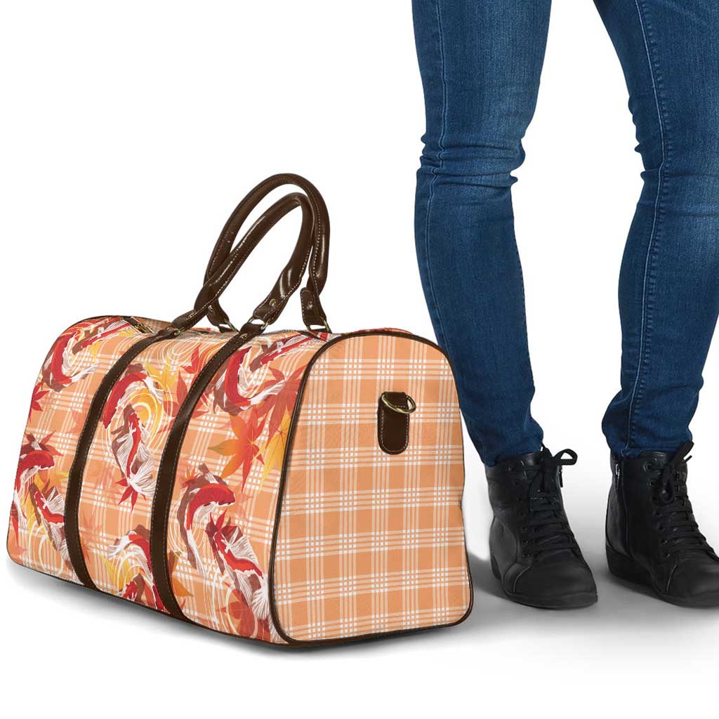 Orange Palaka Hawaii Aloha Travel Bag Koi Pond Mix Japanese Maple LT7 - Polynesian Pride