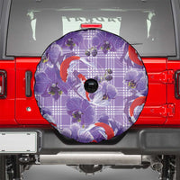 Lavender Palaka Hawaii Aloha Spare Tire Cover Koi Pond Mix Orchids LT7 - Polynesian Pride