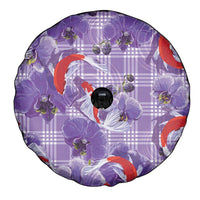 Lavender Palaka Hawaii Aloha Spare Tire Cover Koi Pond Mix Orchids LT7 - Polynesian Pride