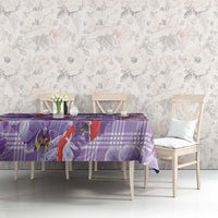 Lavender Palaka Hawaii Aloha Tablecloth Koi Pond Mix Orchids - Polynesian Pride
