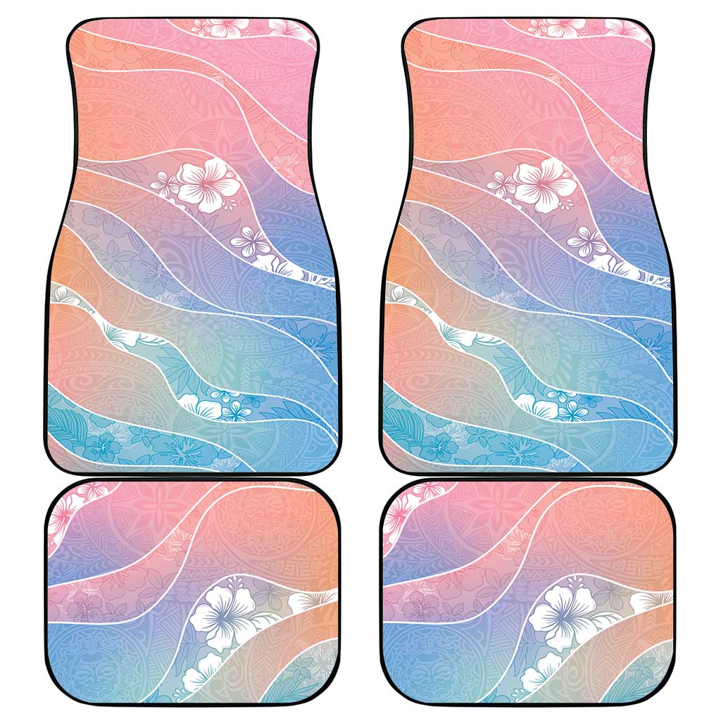 Aloha Hawaii Floral Tapa Car Mats Patchwork Pastel Candy - Polynesian Pride