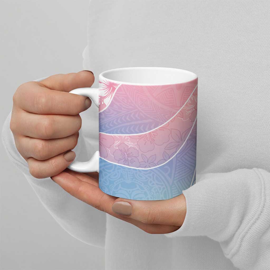 Aloha Hawaii Floral Tapa Ceramic Mug Patchwork Pastel Candy - Polynesian Pride