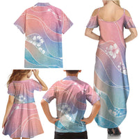 Aloha Hawaii Floral Tapa Family Matching Summer Maxi Dress and Hawaiian Shirt Patchwork Pastel Candy - Polynesian Pride