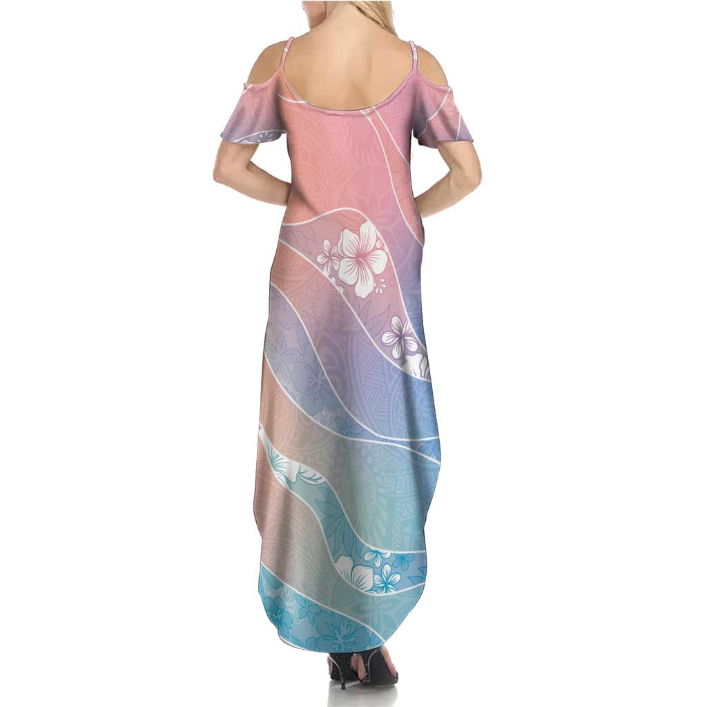 Aloha Hawaii Floral Tapa Family Matching Summer Maxi Dress and Hawaiian Shirt Patchwork Pastel Candy - Polynesian Pride