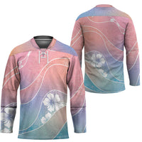 Aloha Hawaii Floral Tapa Hockey Jersey Patchwork Pastel Candy - Polynesian Pride