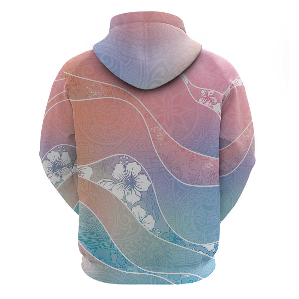 Aloha Hawaii Floral Tapa Hoodie Patchwork Pastel Candy - Polynesian Pride