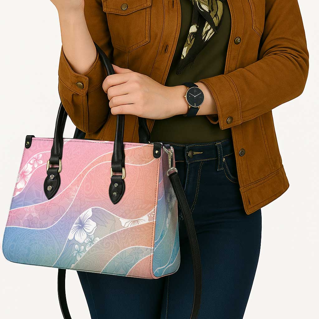 Aloha Hawaii Floral Tapa Leather Bag Patchwork Pastel Candy - Polynesian Pride