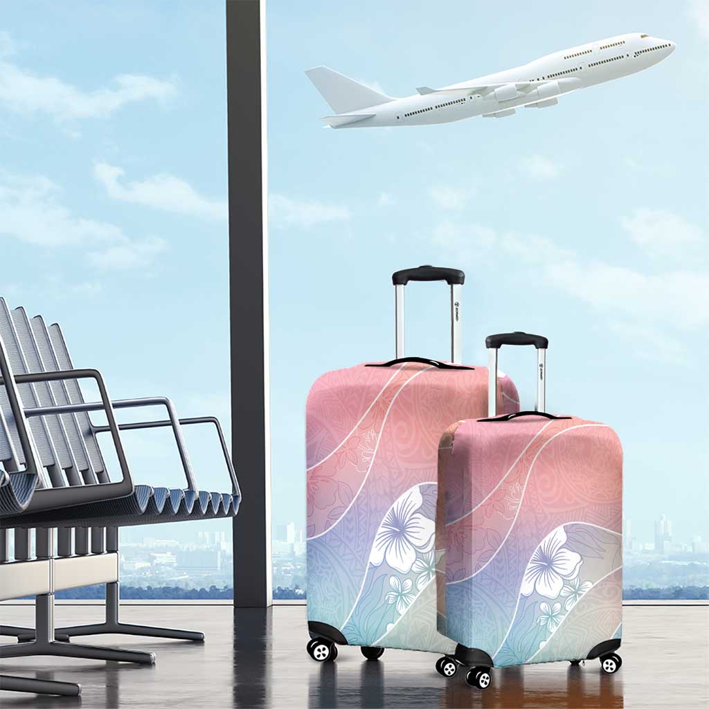 Aloha Hawaii Floral Tapa Luggage Cover Patchwork Pastel Candy - Polynesian Pride