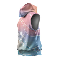 Aloha Hawaii Floral Tapa Sleeveless Hoodie Patchwork Pastel Candy - Polynesian Pride