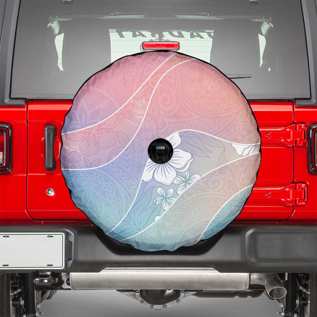 Aloha Hawaii Floral Tapa Spare Tire Cover Patchwork Pastel Candy - Polynesian Pride