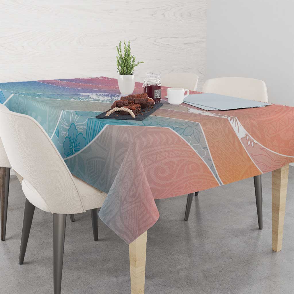 Aloha Hawaii Floral Tapa Tablecloth Patchwork Pastel Candy - Polynesian Pride