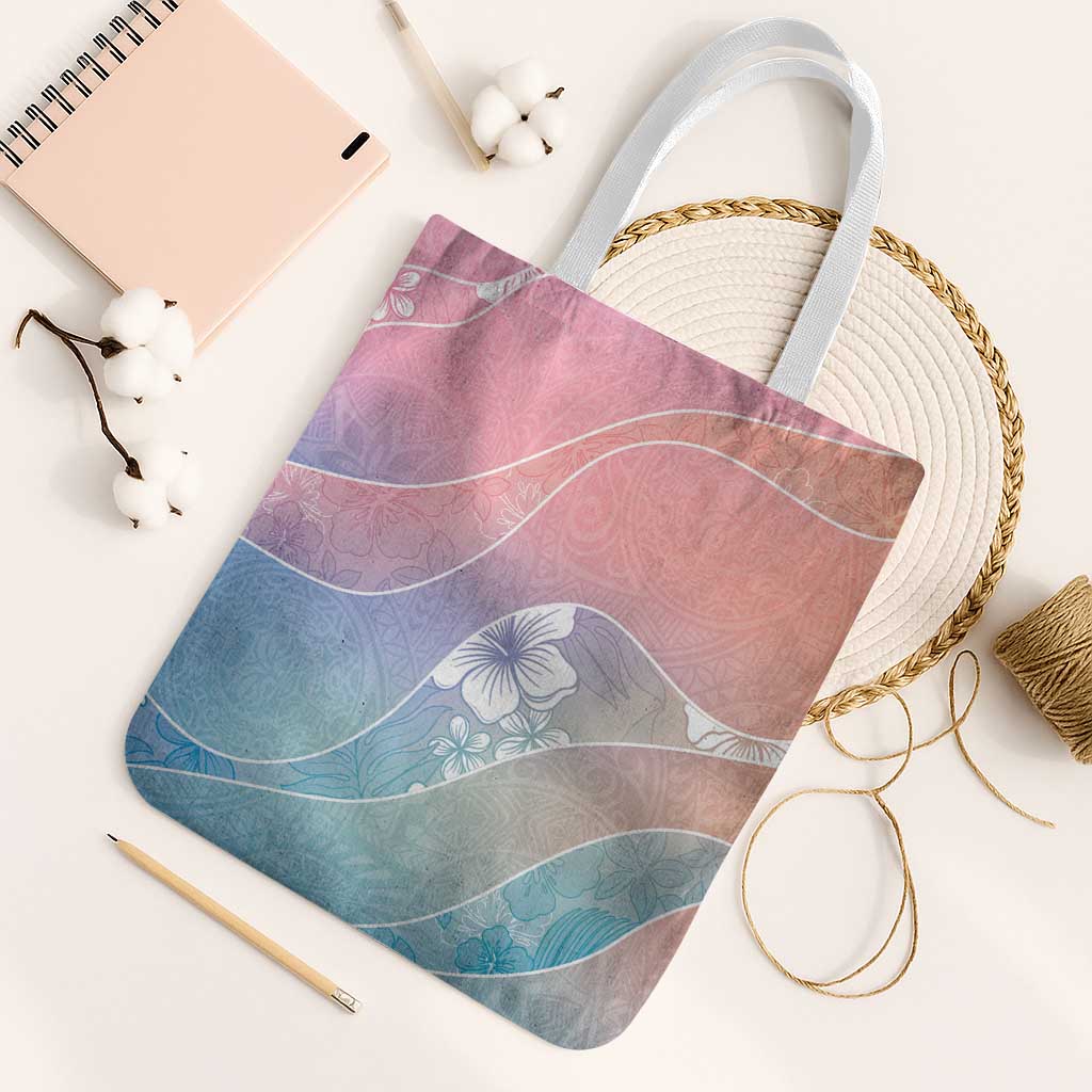 Aloha Hawaii Floral Tapa Tote Bag Patchwork Pastel Candy - Polynesian Pride