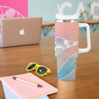 Aloha Hawaii Floral Tapa Tumbler With Handle Patchwork Pastel Candy - Polynesian Pride