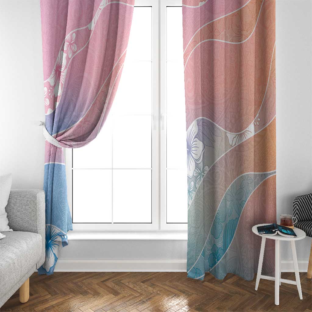 Aloha Hawaii Floral Tapa Window Curtain Patchwork Pastel Candy - Polynesian Pride