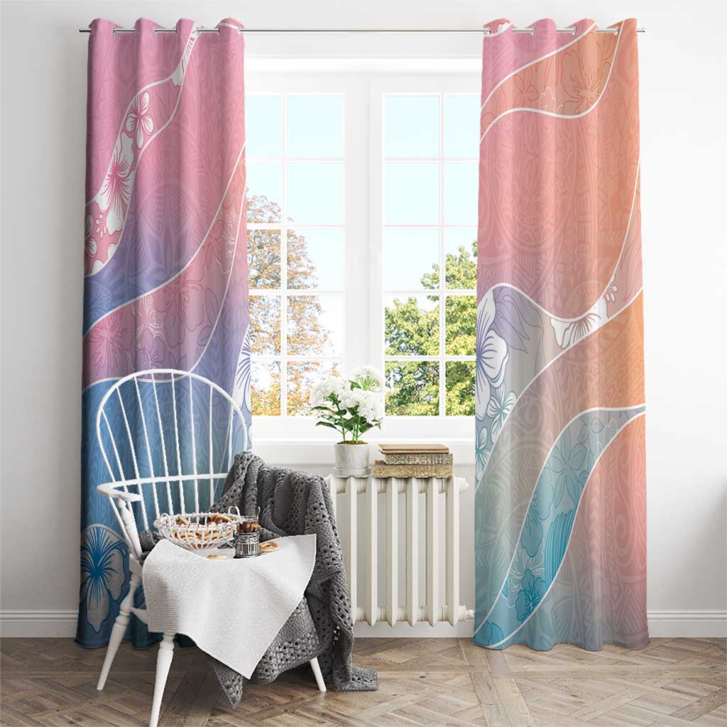 Aloha Hawaii Floral Tapa Window Curtain Patchwork Pastel Candy - Polynesian Pride