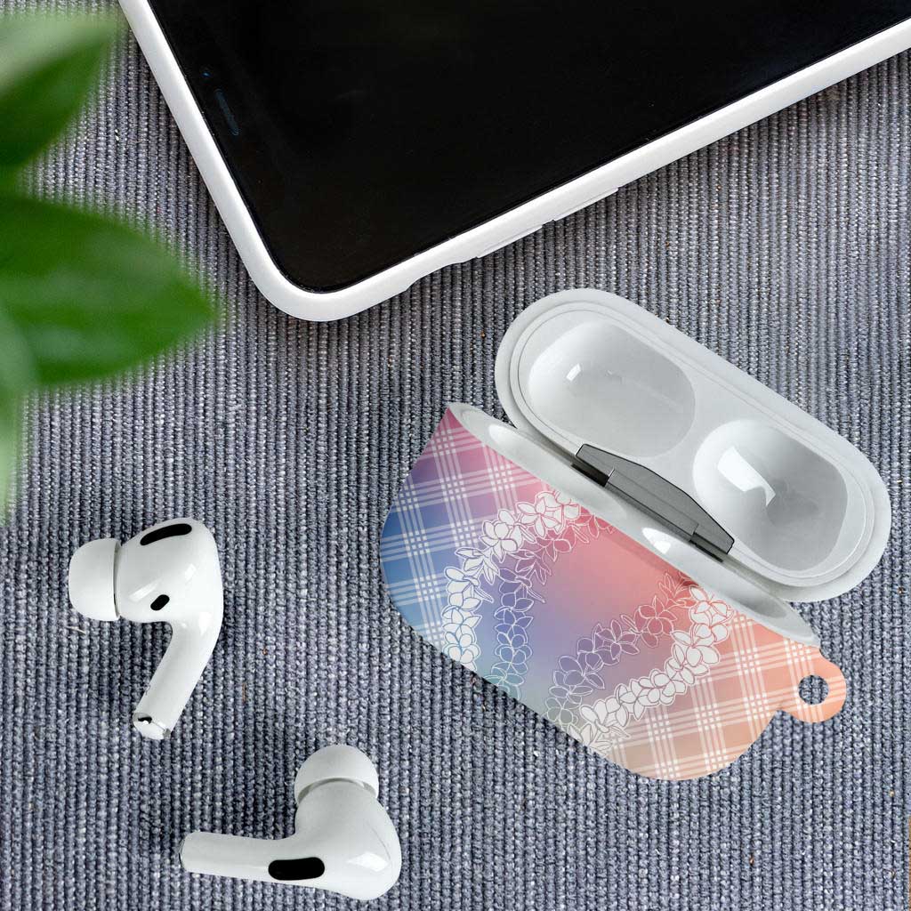 Hawaii Aloha Plumeria Lei Pastel Candy Palaka AirPods Case - Polynesian Pride