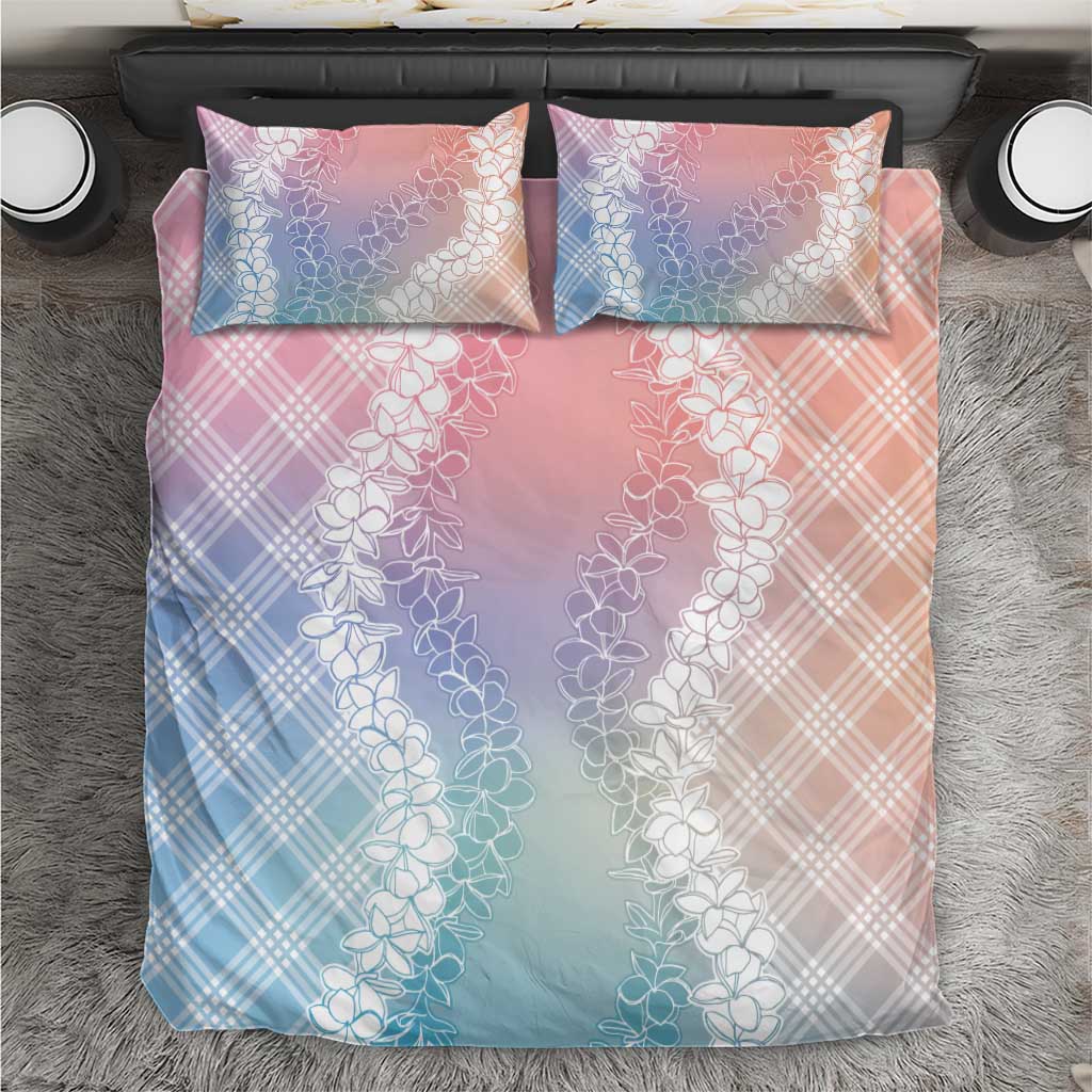 Hawaii Aloha Plumeria Lei Pastel Candy Palaka Bedding Set LT7 Pastel - Polynesian Pride