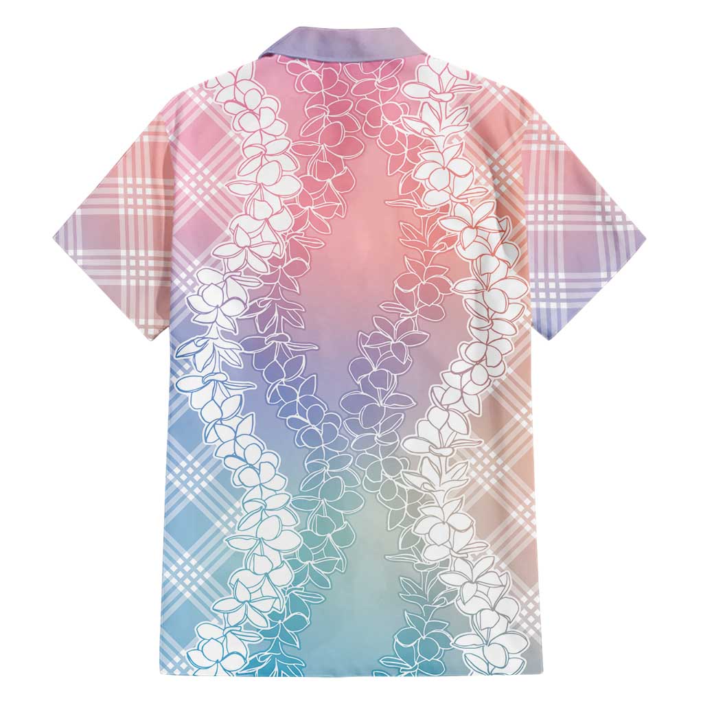 Hawaii Aloha Plumeria Lei Pastel Candy Palaka Family Matching Short Sleeve Bodycon Dress and Hawaiian Shirt LT7 - Polynesian Pride
