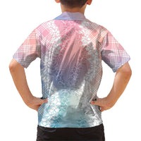 Hawaii Aloha Plumeria Lei Pastel Candy Palaka Kid Hawaiian Shirt - Polynesian Pride