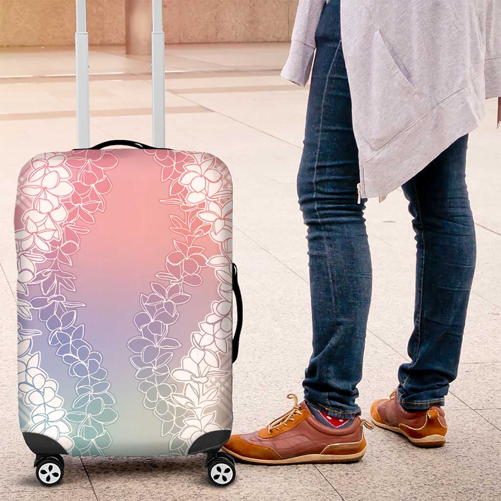 Hawaii Aloha Plumeria Lei Pastel Candy Palaka Luggage Cover LT7 Pastel - Polynesian Pride