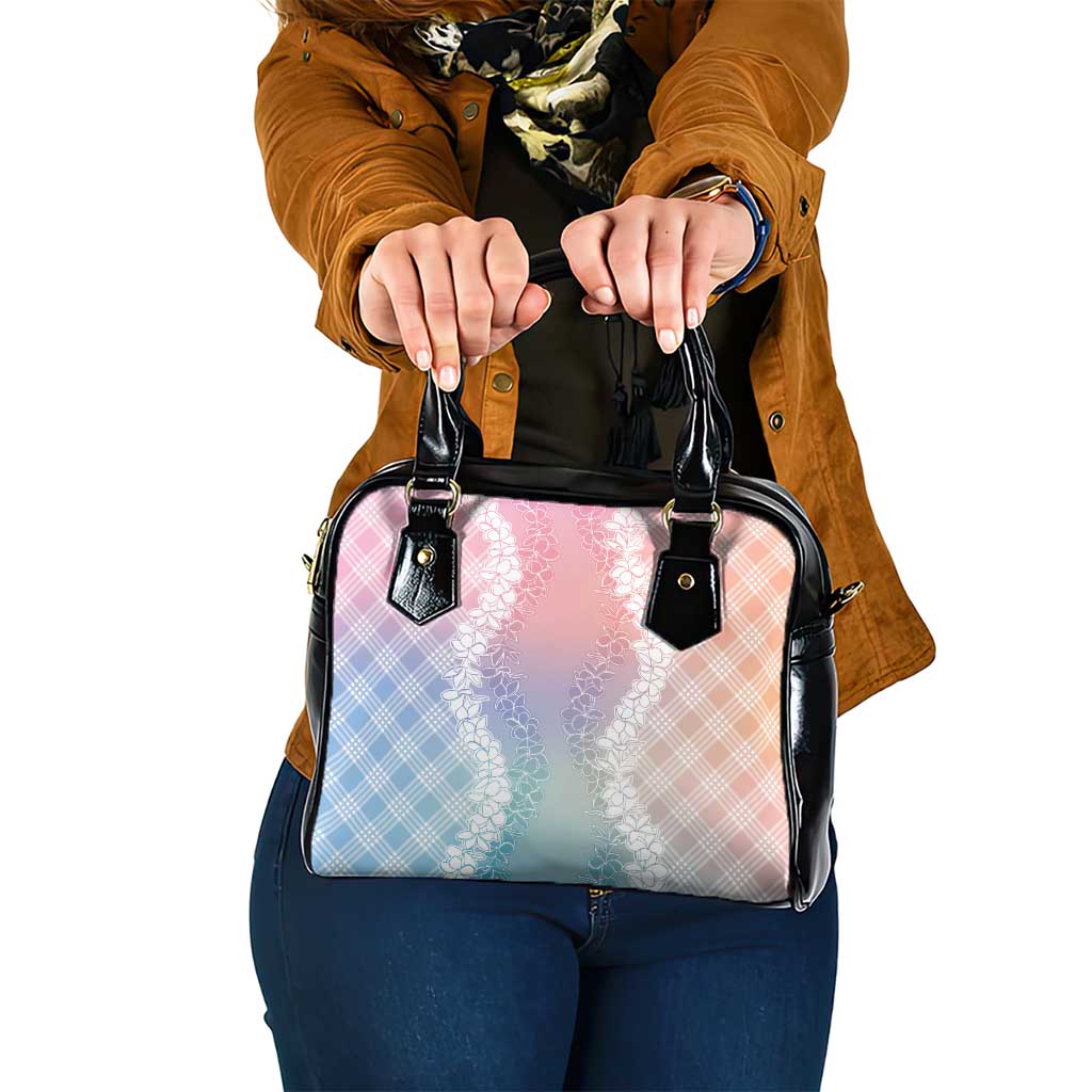 Hawaii Aloha Plumeria Lei Pastel Candy Palaka Shoulder Handbag LT7 One Size Pastel - Polynesian Pride