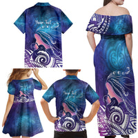 New Zealand Mother's Day Family Matching Off Shoulder Maxi Dress and Hawaiian Shirt Maori Hari Ra Mama LT7 - Polynesian Pride