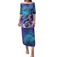 New Zealand Mother's Day Family Matching Puletasi and Hawaiian Shirt Maori Hari Ra Mama LT7 Mom's Dress Galaxy - Polynesian Pride