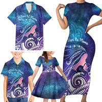 New Zealand Mother's Day Family Matching Short Sleeve Bodycon Dress and Hawaiian Shirt Maori Hari Ra Mama LT7 - Polynesian Pride