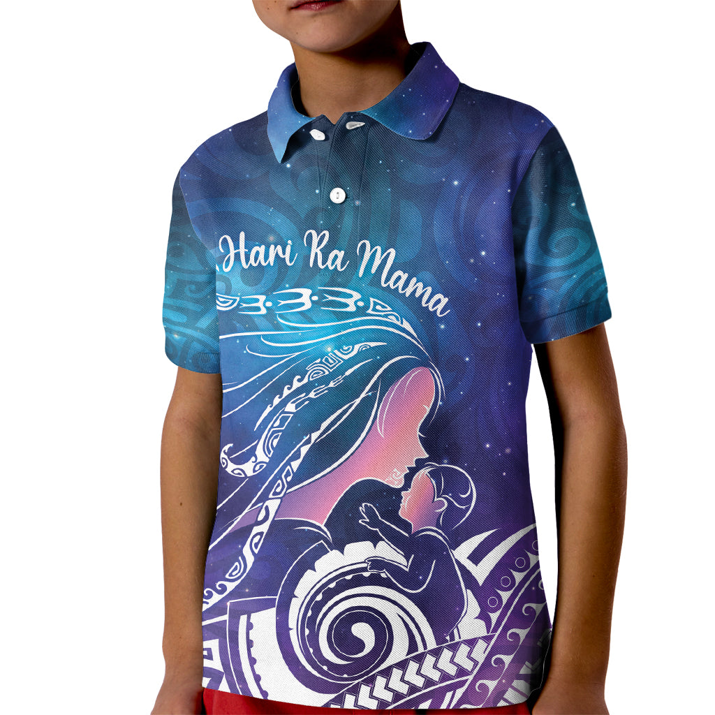 New Zealand Mother's Day Kid Polo Shirt Maori Hari Ra Mama