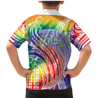 Aloha Pride Rainbow Tie Dye Family Matching Mermaid Dress and Hawaiian Shirt Humpback Whale - Love is Love LT7 - Polynesian Pride