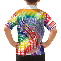 Aloha Pride Rainbow Tie Dye Family Matching Summer Maxi Dress and Hawaiian Shirt Humpback Whale - Love is Love LT7 - Polynesian Pride