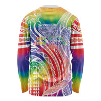 Aloha Pride Rainbow Tie Dye Long Sleeve Shirt Humpback Whale - Love is Love