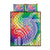 Aloha Pride Rainbow Tie Dye Quilt Bed Set Humpback Whale - Love is Love