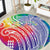 Aloha Pride Rainbow Tie Dye Round Carpet Humpback Whale - Love is Love