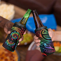 Hawaii Pride 4 in 1 Can Cooler Tumbler Rainbow Swirls