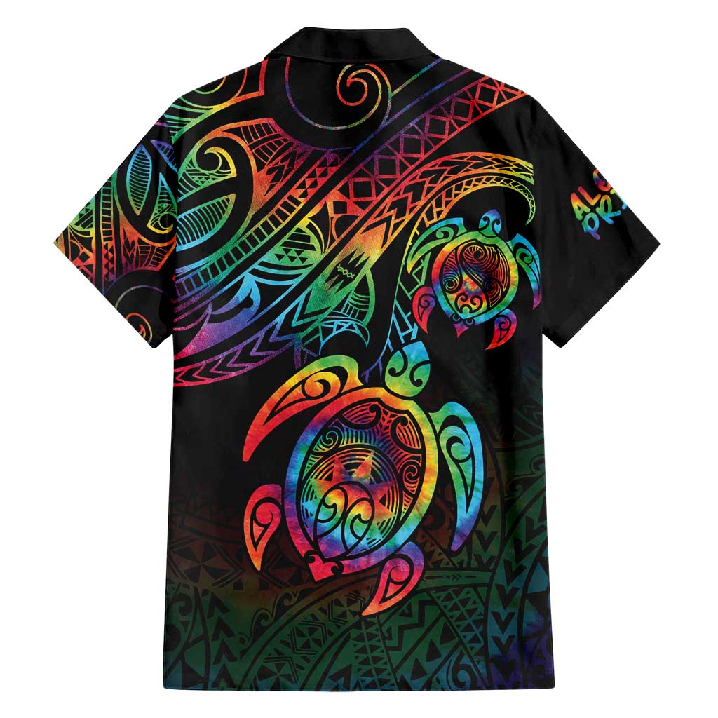Hawaii Pride Hawaiian Shirt Rainbow Swirls