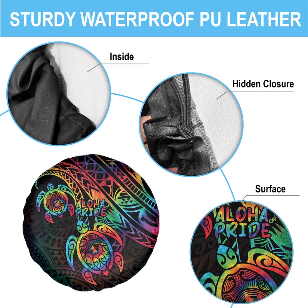Hawaii Pride Spare Tire Cover Rainbow Swirls