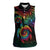 Hawaii Pride Women Sleeveless Polo Shirt Rainbow Swirls