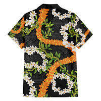 Aloha Festive Hawaii Family Matching Summer Maxi Dress and Hawaiian Shirt Mokihana - Maile and Ilima on Black LT7 - Polynesian Pride