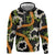 Aloha Festive Hawaii Hoodie Mokihana - Maile and Ilima on Black - Polynesian Pride