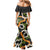 Aloha Festive Hawaii Mermaid Dress Mokihana - Maile and Ilima on Black - Polynesian Pride