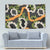 Aloha Festive Hawaii Tapestry Mokihana - Maile and Ilima on Black - Polynesian Pride
